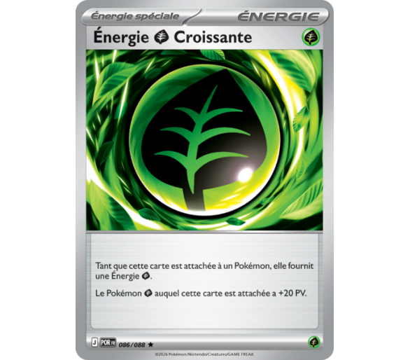 Énergie Plante Croissante 86/88 - Carte Rare Reverse - Méga-Évolution Équilibre Parfait