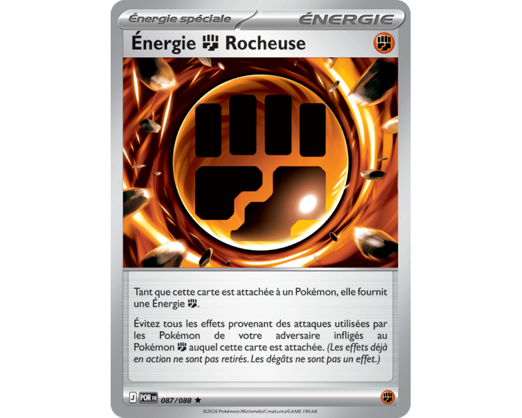 Énergie Combat Rocheuse 87/88 - Carte Rare Reverse - Méga-Évolution Équilibre Parfait
