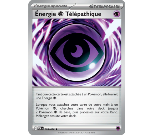 Énergie Psy Télépathique 88/88 - Carte Rare Reverse - Méga-Évolution Équilibre Parfait
