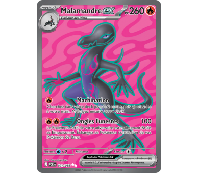 Malamandre-ex Pv 260 101/88 - Carte Ultra Rare Secrète - Méga-Évolution Équilibre Parfait