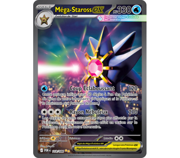 Méga-Staross-ex Pv 330 118/88 - Carte Illustration Spéciale Rare Secrète - Méga-Évolution Équilibre Parfait