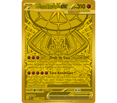 Méga-Zygarde-ex Pv 310 124/88 - Carte Méga Hyper Rare Secrète - Méga-Évolution Équilibre Parfait