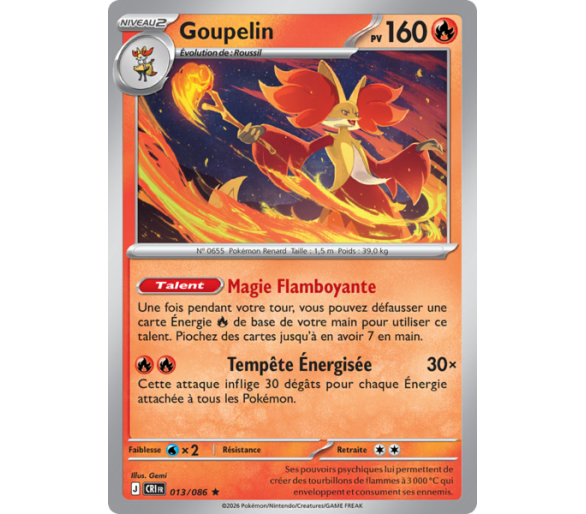 Goupelin Pv 160 013/86 - Carte Rare Reverse - Méga-Évolution Chaos Ascendant