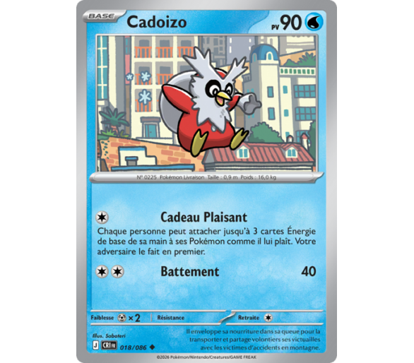 Cadoizo Pv 90 018/86 - Carte Peu Commune - Méga-Évolution Chaos Ascendant