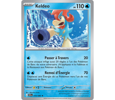 Keldeo Pv 110 019/86 - Carte Rare Holographique - Méga-Évolution Chaos Ascendant