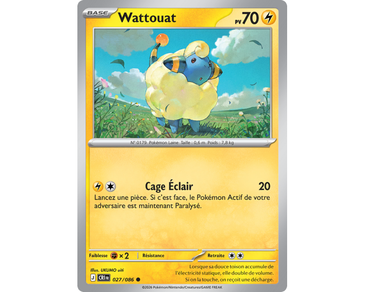 Wattouat Pv 70 027/86 - Carte Commune - Méga-Évolution Chaos Ascendant