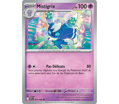 Mistigrix Pv 100 037/86 - Carte Peu Commune Reverse - Méga-Évolution Chaos Ascendant
