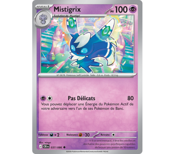Mistigrix Pv 100 037/86 - Carte Peu Commune Reverse - Méga-Évolution Chaos Ascendant