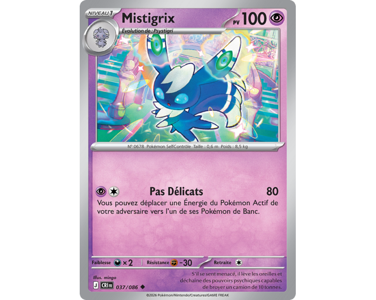Mistigrix Pv 100 037/86 - Carte Peu Commune Reverse - Méga-Évolution Chaos Ascendant
