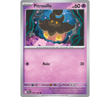 Pitrouille Pv 60 040/86 - Carte Commune Reverse - Méga-Évolution Chaos Ascendant