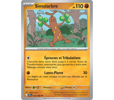 Simularbre Pv 110 043/86 - Carte Peu Commune Reverse - Méga-Évolution Chaos Ascendant
