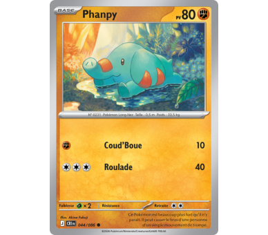 Phanpy Pv 80 04/86 - Carte Commune Reverse - Méga-Évolution Chaos Ascendant