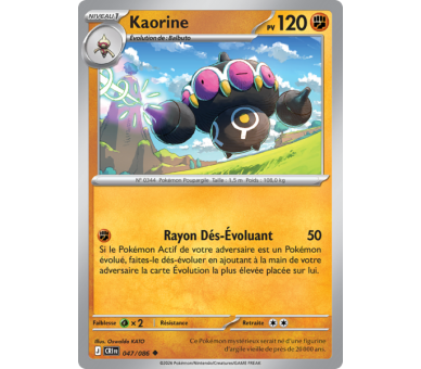 Kaorine Pv 120 047/86 - Carte Peu Commune Reverse - Méga-Évolution Chaos Ascendant