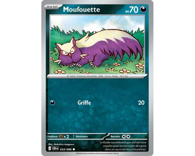 Moufouette Pv 70 053/86 - Carte Commune Reverse - Méga-Évolution Chaos Ascendant