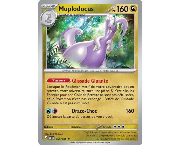 Muplodocus Pv 160 068/86 - Carte Rare Holographique - Méga-Évolution Chaos Ascendant