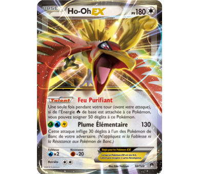 Carte Ho-Oh Ex 180 pv Xy rupture Turbo