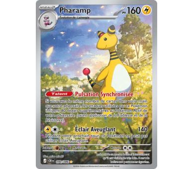 Pharamp Pv 160 090/86 - Carte Secrète Illustration Rare - Méga-Évolution Chaos Ascendant