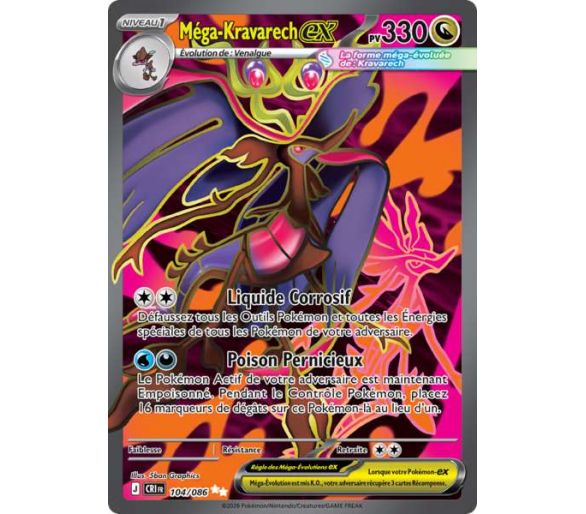Méga-Kravarech-ex Pv 330 104/86 - Carte Secrète Ultra rare - Méga-Évolution Chaos Ascendant
