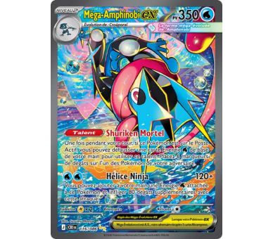 Méga-Amphinobi-ex Pv 350 116/86 - Carte Secrète Illustration spéciale Rare - Méga-Évolution Chaos Ascendant