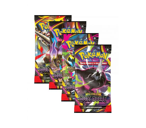 1 Booster sous blister Pokémon - Méga-Évolution – Nuit Noire - FR