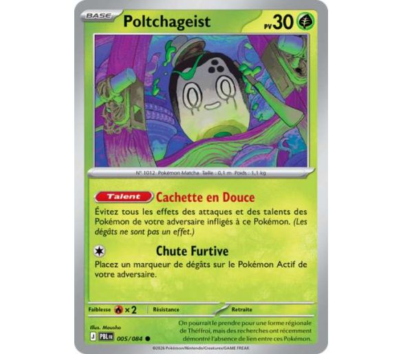 Poltchageist Pv 30 005/084 - Carte Commune Reverse - Méga-Évolution Nuit Noire