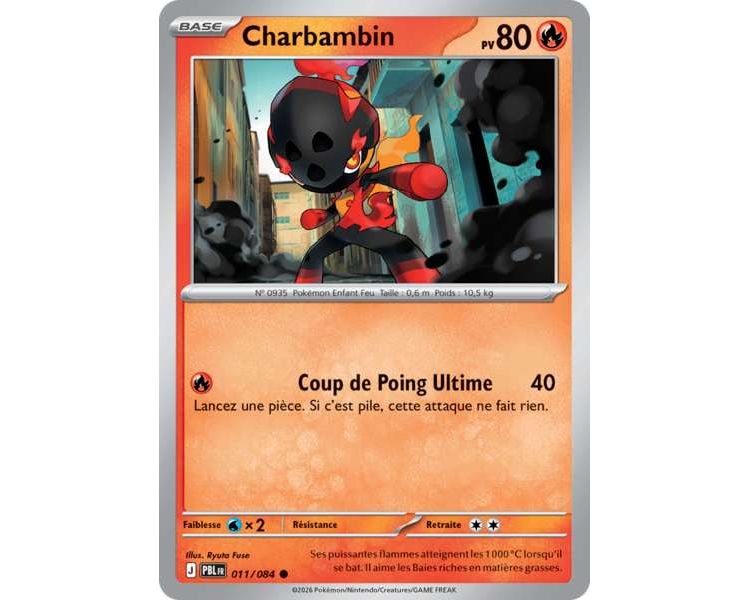 Charbambin Pv 80 011/084 - Carte Commune Reverse - Méga-Évolution Nuit Noire
