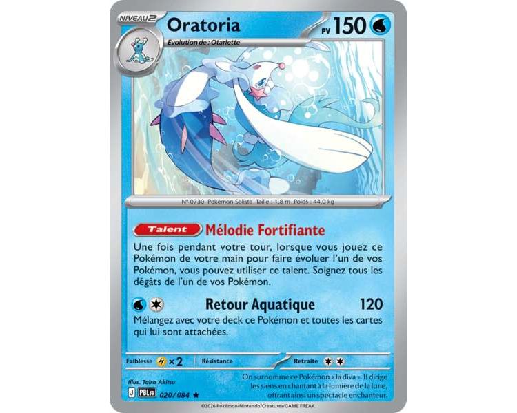 Oratoria Pv 150 020/084 - Carte Rare Reverse - Méga-Évolution Nuit Noire