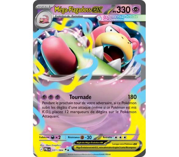 Méga-Flagadoss-ex Pv 330 031/084 - Carte Double Rare - Méga-Évolution Nuit Noire