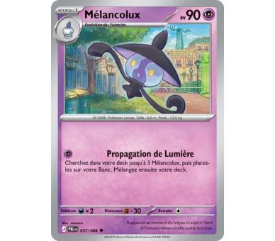 Mélancolux Pv 90 037/084 - Carte Peu Commune - Méga-Évolution Nuit Noire