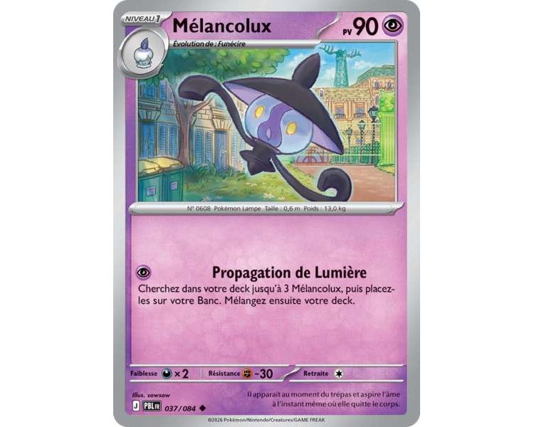 Mélancolux Pv 90 037/084 - Carte Peu Commune - Méga-Évolution Nuit Noire