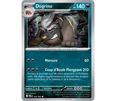 Dogrino Pv 140 058/084 - Carte Commune Reverse - Méga-Évolution Nuit Noire