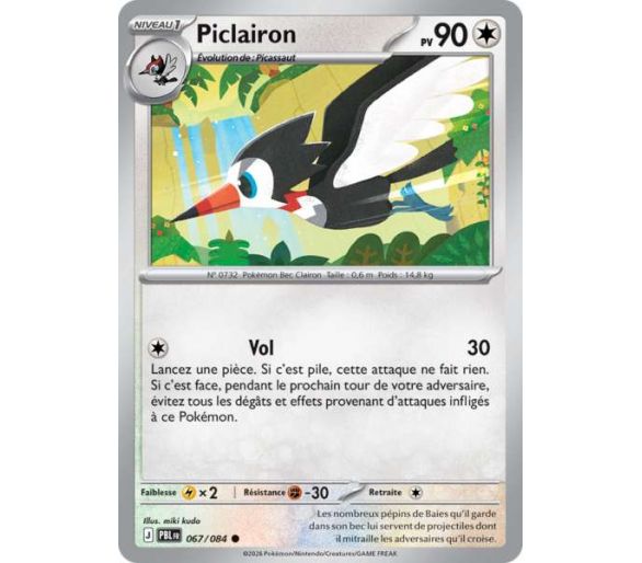 Piclairon Pv 90 067/084 - Carte Commune Reverse - Méga-Évolution Nuit Noire