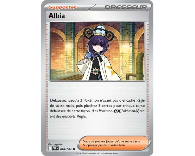 Supporter Albia 078/084 - Carte Peu Commune Reverse - Méga-Évolution Nuit Noire