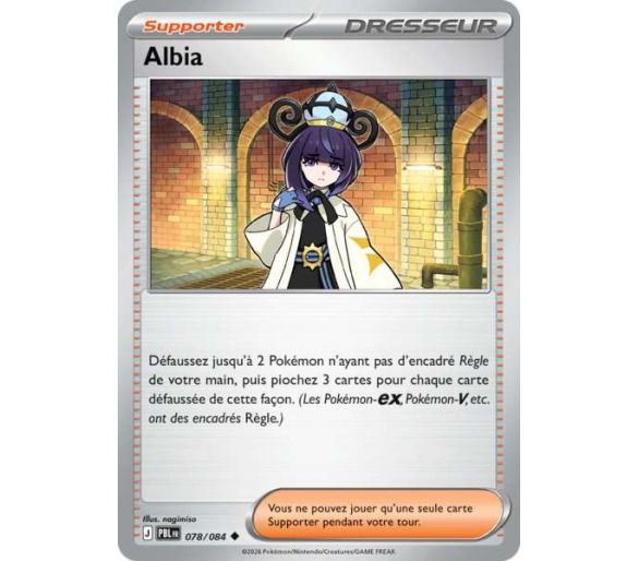 Supporter Albia 078/084 - Carte Peu Commune Reverse - Méga-Évolution Nuit Noire