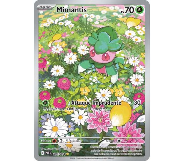 Mimantis Pv 70 085/084 - Carte Illustration Rare - Méga-Évolution Nuit Noire