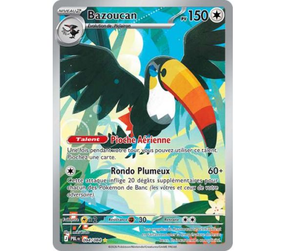 Bazoucan Pv 150 094/084 - Carte Illustration Rare - Méga-Évolution Nuit Noire