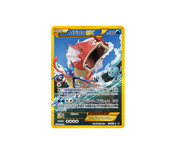 Léviator ex pv 180 Full Art SECRETE 123/122 carte vf neuve xy09 rupture turbo