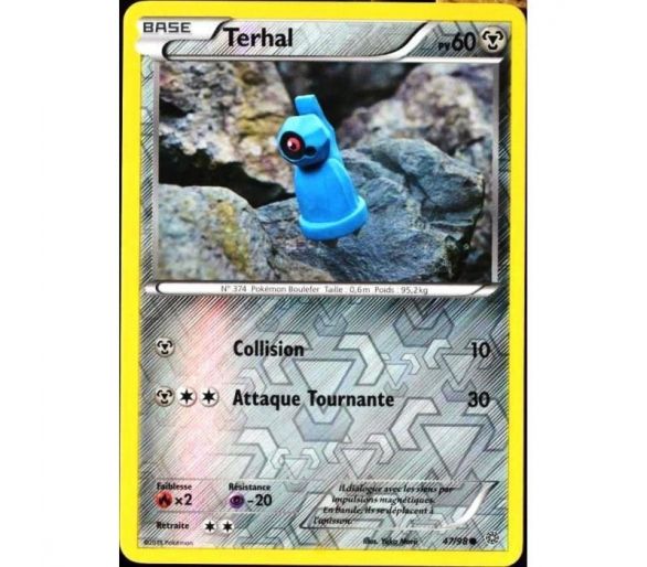Carte pokémon Terhal reverse pv 60 - 47/98