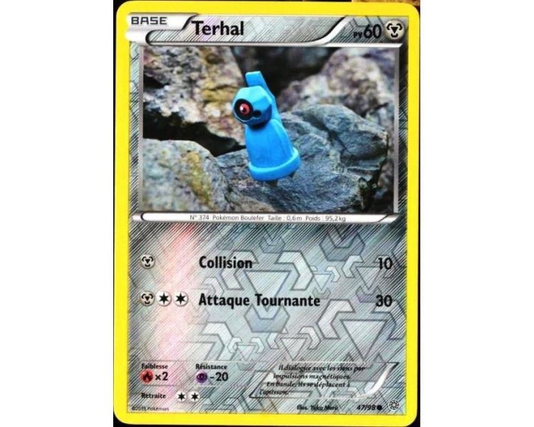 Carte pokémon Terhal reverse pv 60 - 47/98