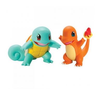 Pack de 2 figurines Pokémon : Carapuce vs Salamèche