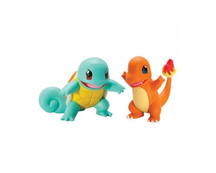 Pack de 2 figurines Pokémon : Carapuce vs Salamèche