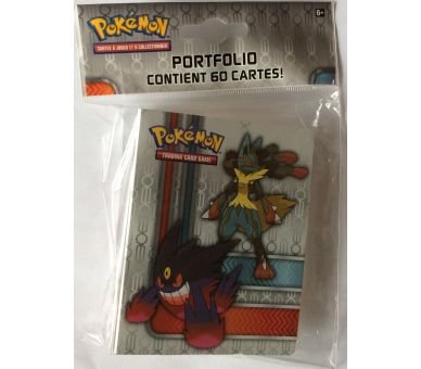 Mini Album Portfolio Pokémon pour 60 Cartes (30 feuilles à case) Avec Lucario - Ectoplasma - Dracaufeu - Méga-Dracaufeu 