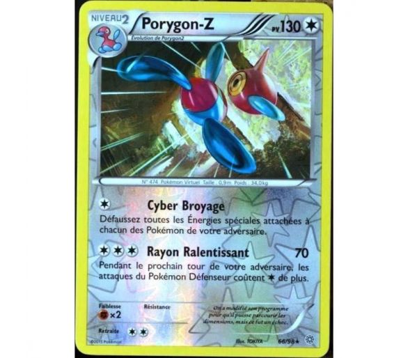 Carte Pokemon reverse Porygon-Z pv 130 - 66/98