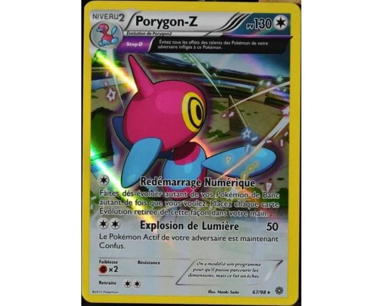 Carte Pokemon holographique Porygon-Z pv 130 - 67/98