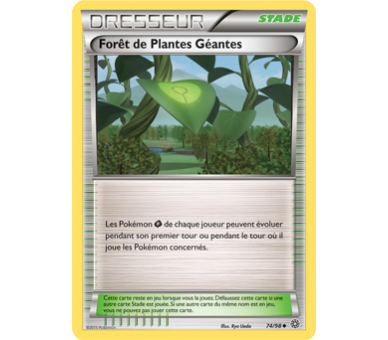 Carte Pokemon reverse Dresseur Foret de Plantes Géantes 74/98