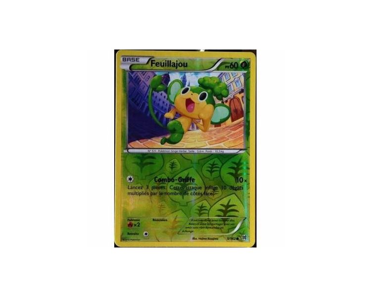 Carte Pokemon reverse Feuillajou pv 60 - 5/162