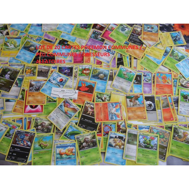 Un Cahier Range Carte Pokéball A4 avec 20 cartes pokémon aléatoires
