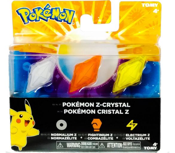 Pack de 3 Cristaux Pokemon Cristal Z - 1 Normazelite - 1 Combazelite - 1 Voltazelite