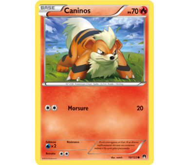 Caninos Carte Commune Pv 70 - 10/122 - XY9