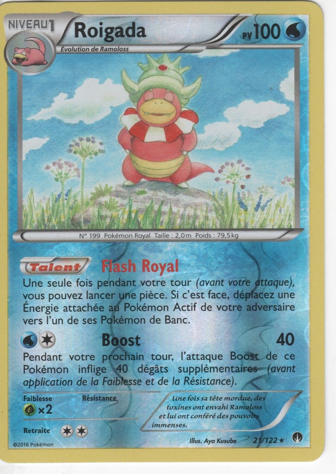 21/122 XY9:Rupture Turbo Roigada Reverse Carte Pokemon Neuve Française 
